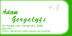 adam gergelyfi business card