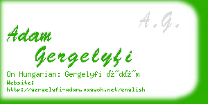 adam gergelyfi business card